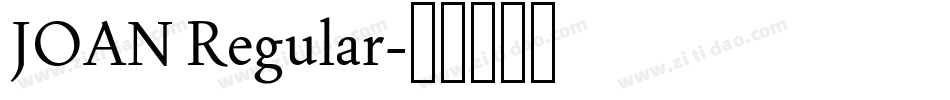 JOAN Regular字体转换